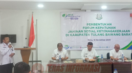 Forum Kepatuhan Jaminan Sosial Ketenagakerjaan Resmi Dibentuk di Tubaba