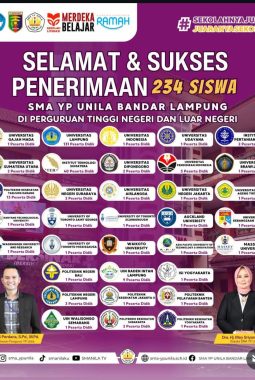SMA YP Unila Bandar Lampung Antar 234 Siswa Lolos PTN Dalam dan Luar Negeri Tahun 2026